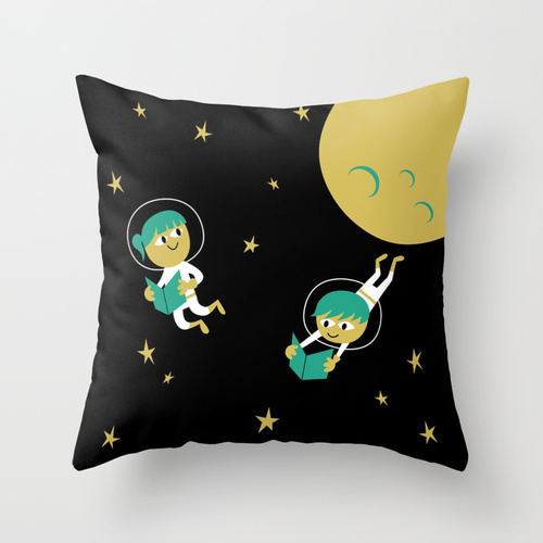 Reading Astronauts Pillow